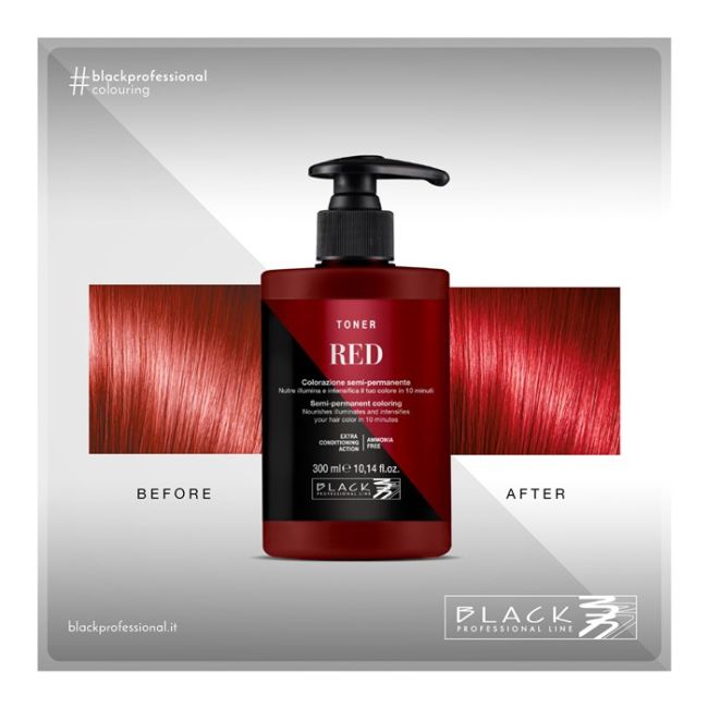 Черный тонирующий крем для волос Black Professional, цвет red, 300 мл — фото 2