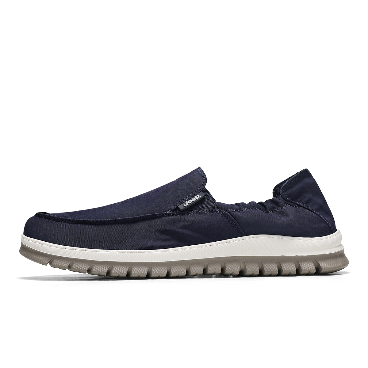 

Мужские низкие кроссовки из дышащего легкого износостойкого холста с эффектом увеличения роста Jeep, темно-синий