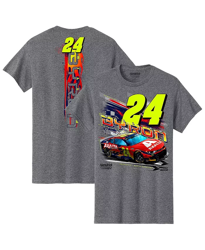 

Мужская футболка William Byron Car цвета хизер-серый Hendrick Motorsports Team Collection