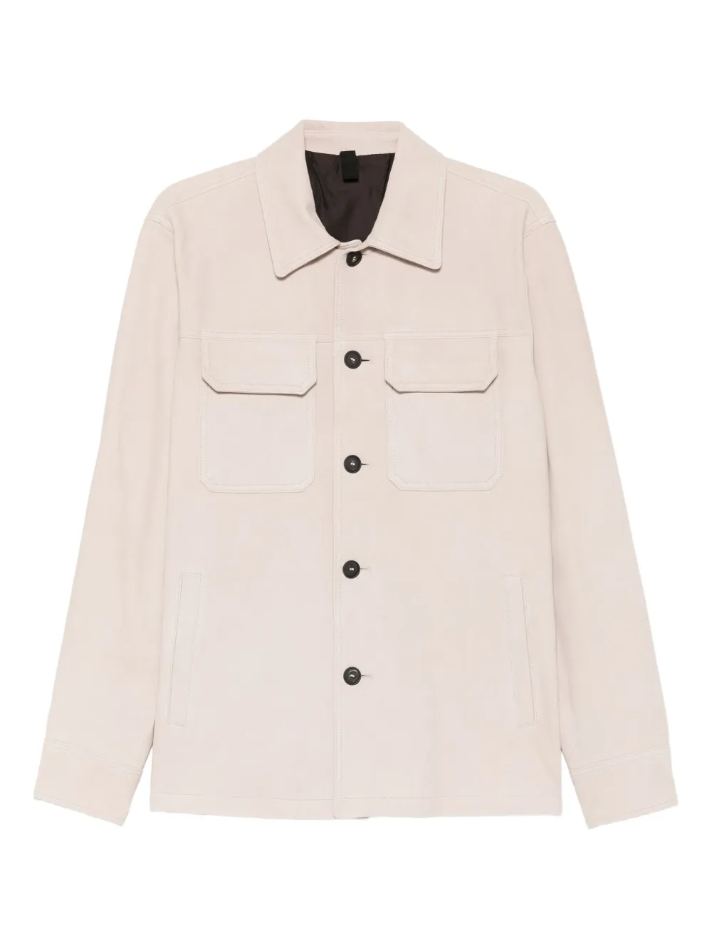 

Пиджак с застежкой на пуговицы и накладными карманами с клапанами Tagliatore, бежевый