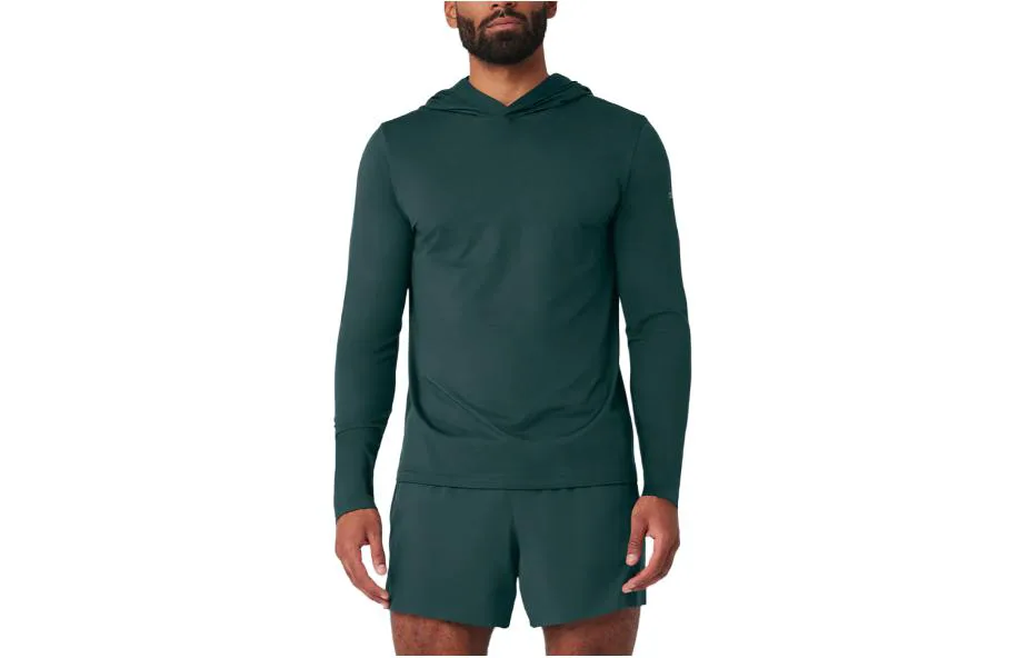 

Толстовка Conquer REFORM LONG SLEEVE WITH HOOD мужская Alo Yoga, bone белый/bone