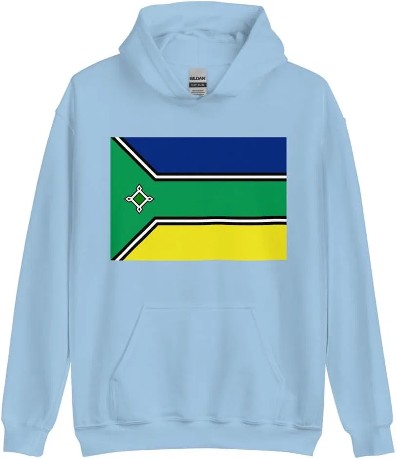 Толстовка с капюшоном Flag of Amapá Brazil Generic, светло-голубой