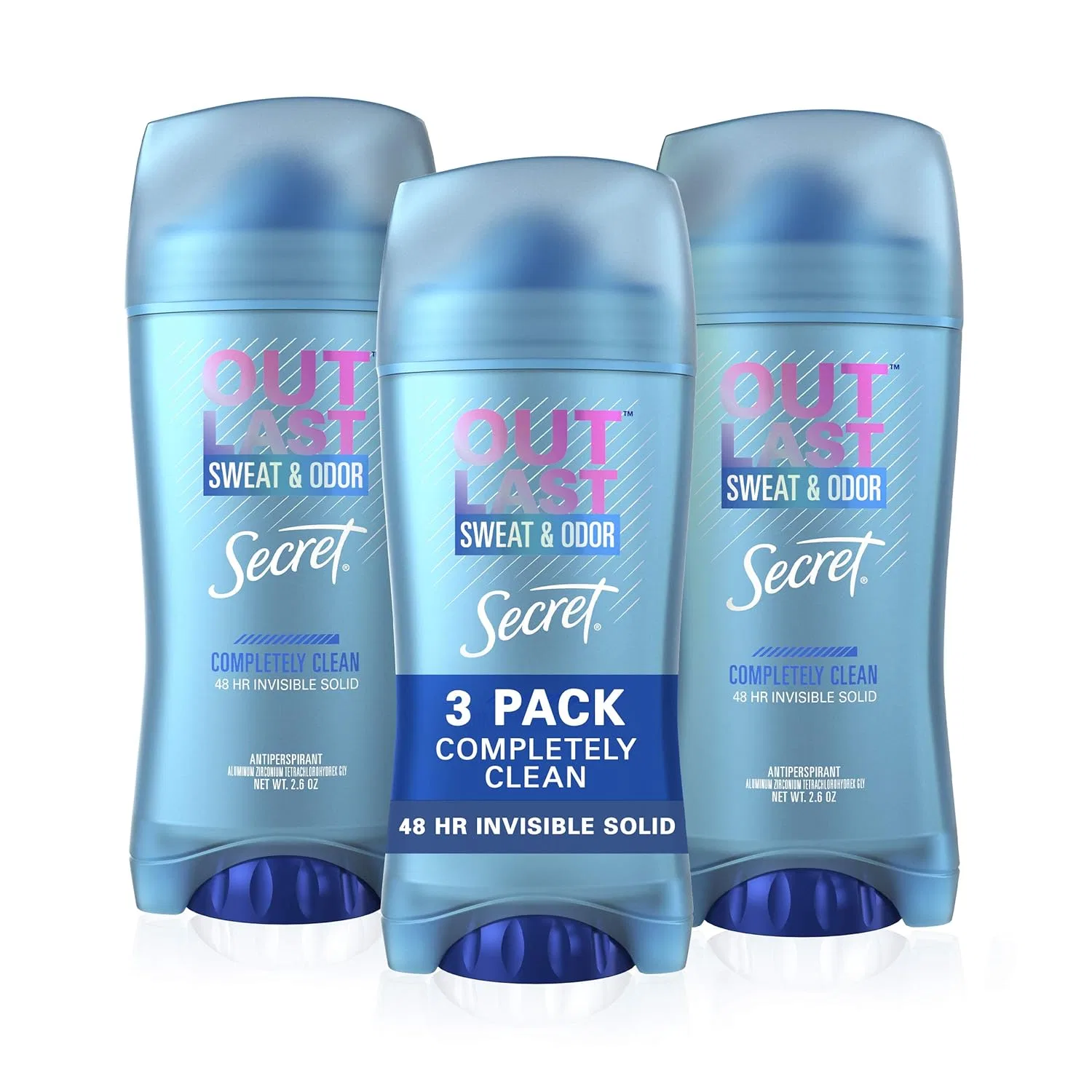 Твердый дезодорант Secret Outlast Invisible Solid Completely Clean 3PK Xtend Secret