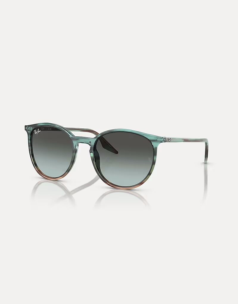 

Солнцезащитные очки Ray-Ban Rb2204 Phantos с синими линзами в полоску синего и зеленого цвета