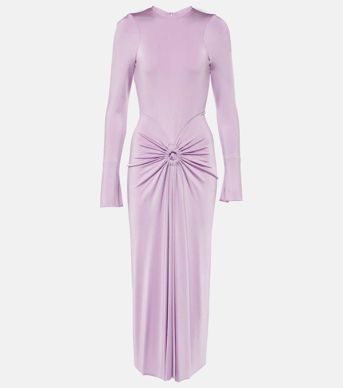 

Платье миди из джерси со сборками Victoria Beckham, Petunia