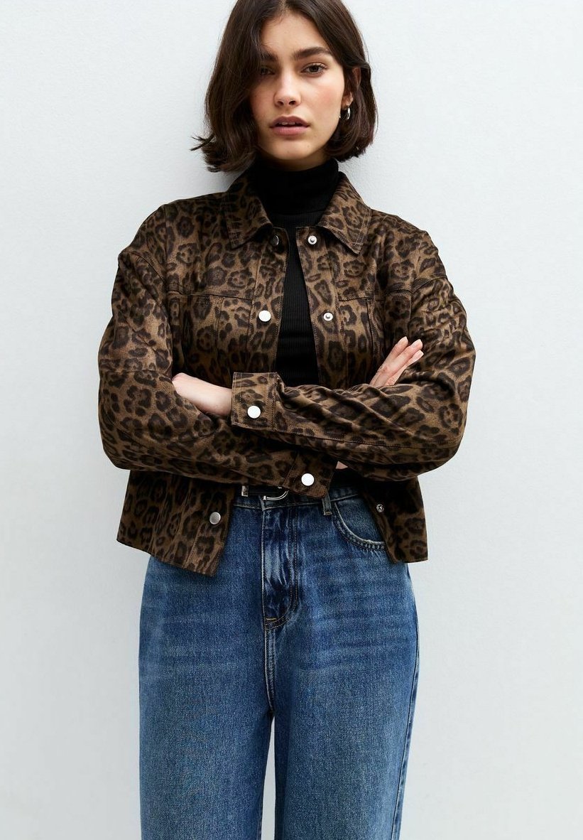 

Легкая куртка ANIMAL PRINT FAUX SUEDE New Look, коричневый