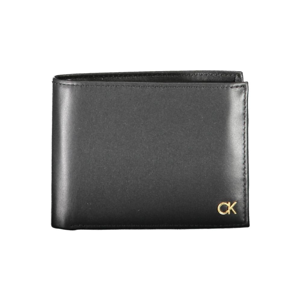 

Черный кожаный мужской кошелек Calvin Klein