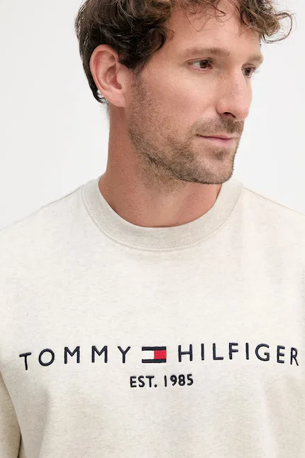Худи классический крой Tommy Hilfiger, бежевый — фото 3