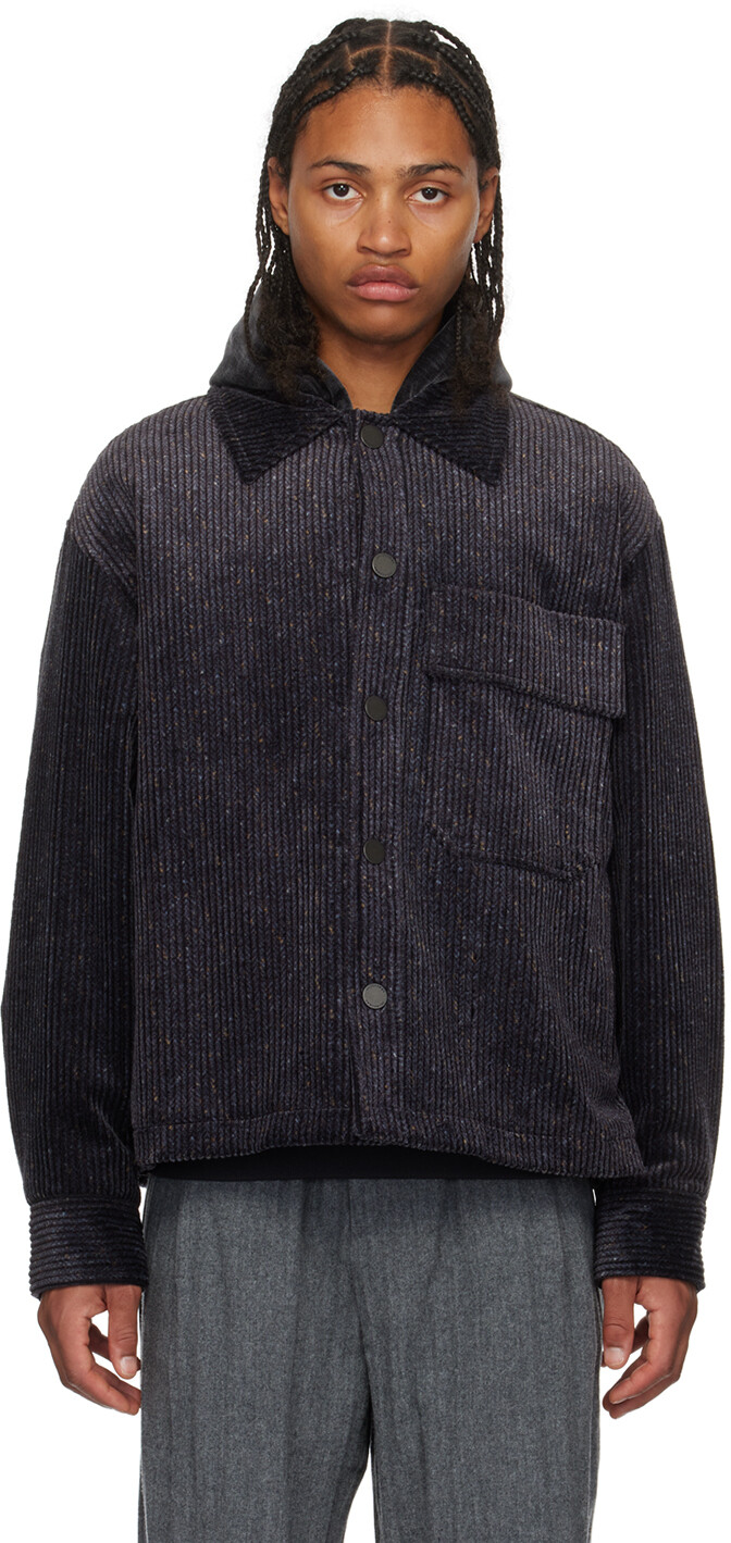 

Фиолетовая куртка Solid Homme с раздвинутым воротником, Фиолетовый, Фиолетовая куртка Solid Homme с раздвинутым воротником