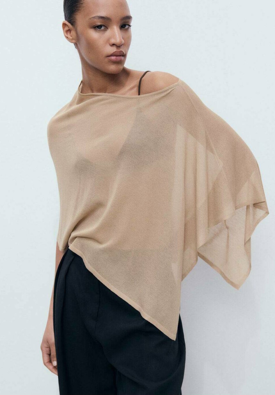 

Накидка ASYMMETRICAL Mango, коричневый