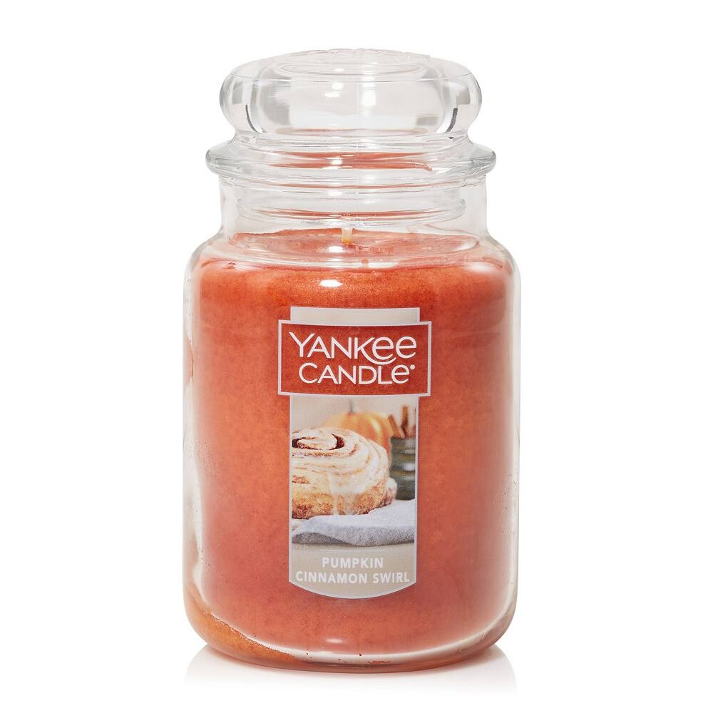 

Оригинальная свеча Yankee Candle Pumpkin Cinnamon Swirl в большой банке, мультиколор