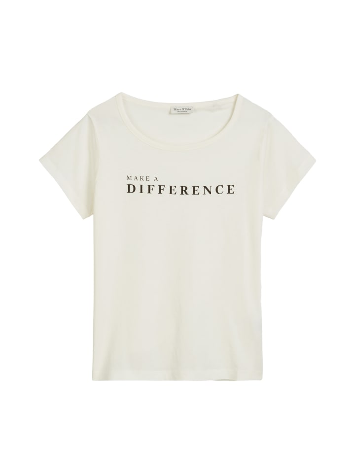 

Футболка с обычным принтом из белого хлопка Marc O'Polo