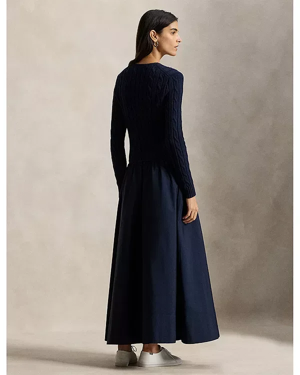 Платье-Макси с лифом-свитером Ralph Lauren, Blue — фото 2