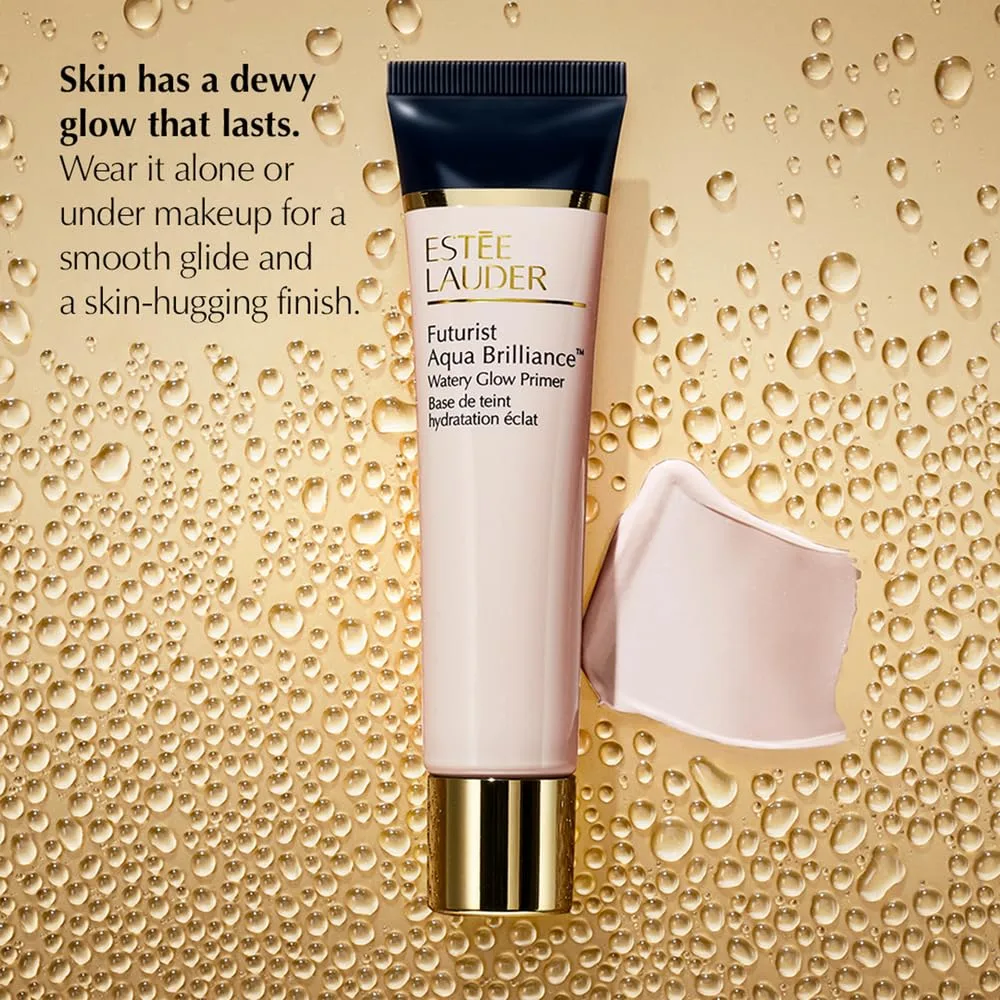 Праймер для макияжа Estée Lauder Futurist Aqua Brilliance Watery Glow с гиалуроновой кислотой для тройного увлажнения — фото 3