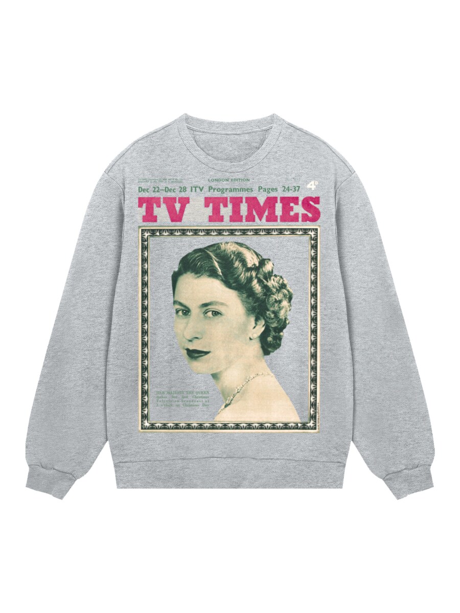 

Толстовка F4NT4STIC TV Times Queen Elizabeth II 1957 Cover, серый