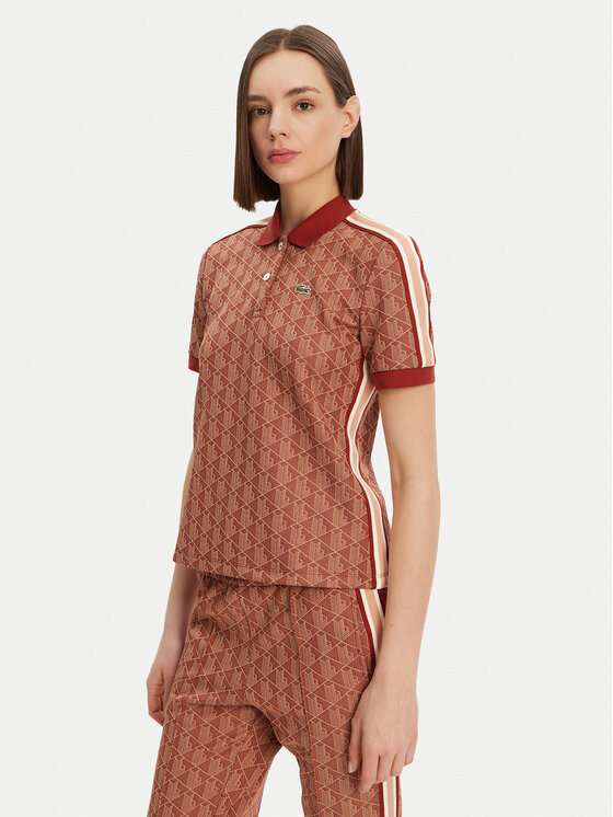 

Рубашка поло облегающего кроя DF3364 Lacoste, коричневый