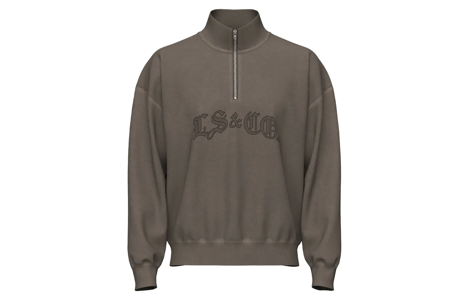 Levis Свитшот Unisex Brown Stand Collar Moderate