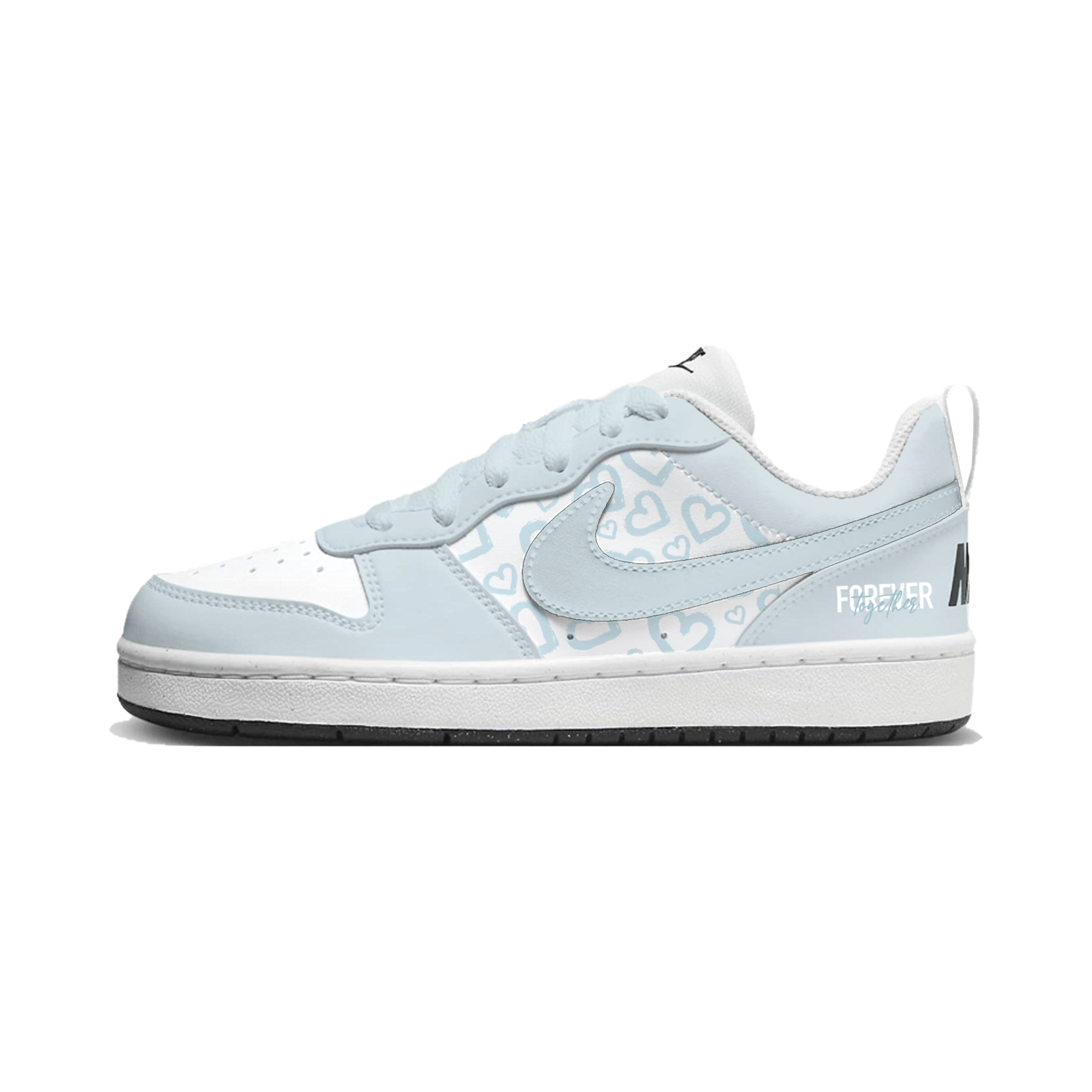 

Nike Court Borough Ice Crystal Heart Low top детские скейтерские кроссовки White