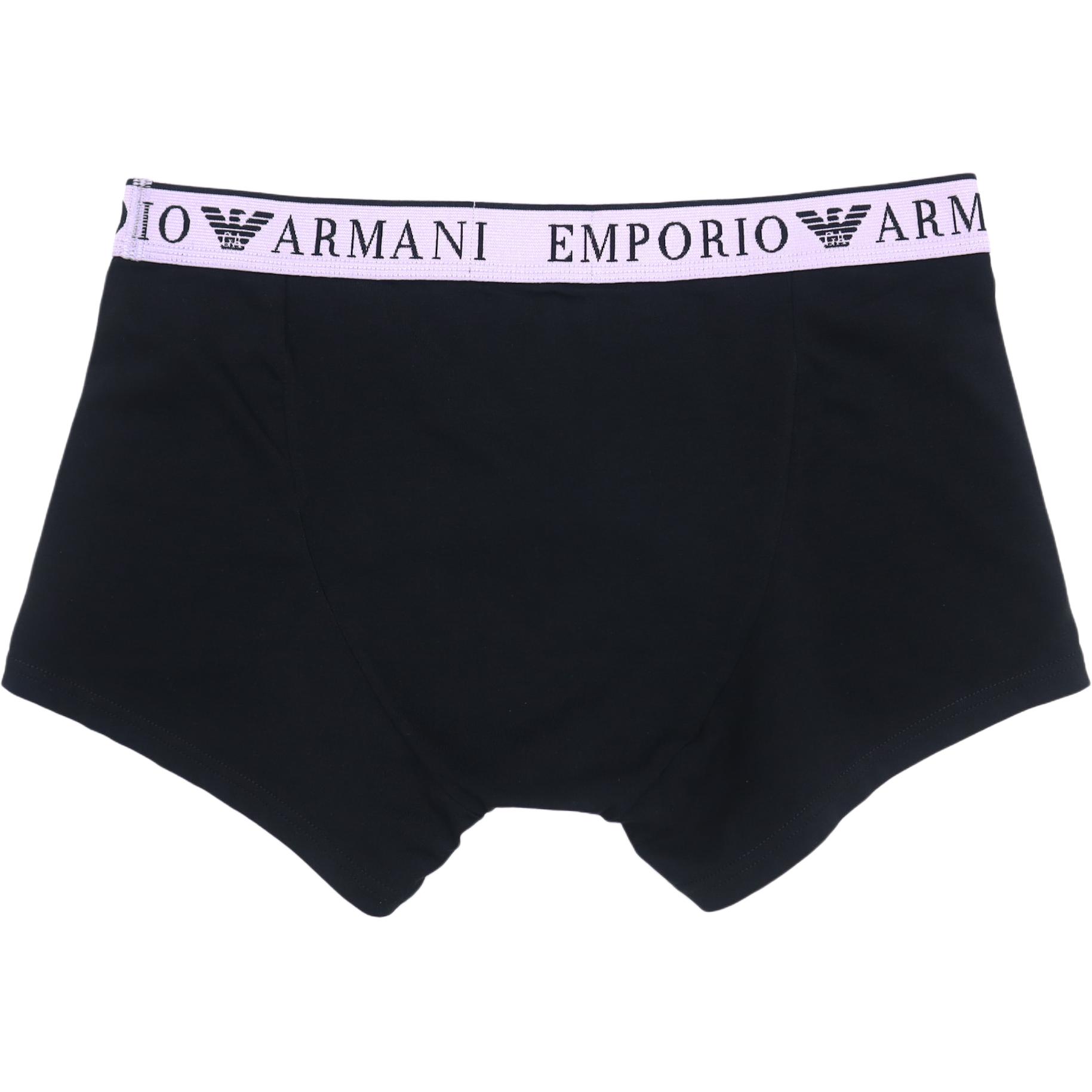 Трусы с логотипом на поясе Emporio Armani, 2 шт (Черный) — фото 3