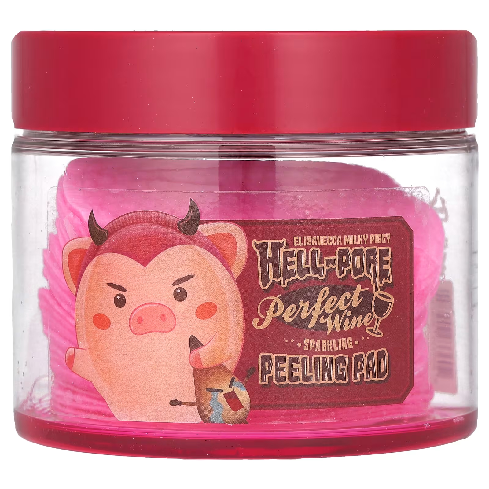 

Elizavecca Milky Piggy Hell-Pore Perfect Wine Sparking Peeling Pad, 30 листов, 6,76 жидких унций (200 мл)