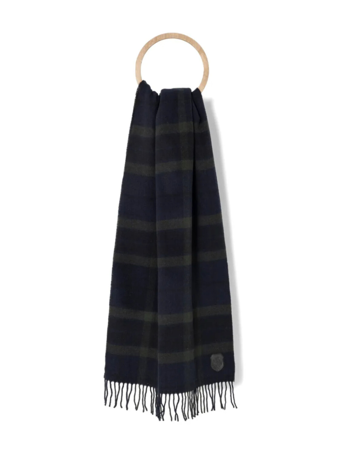 

Шерстяной шарф Kooples в клетку The Kooples, синий