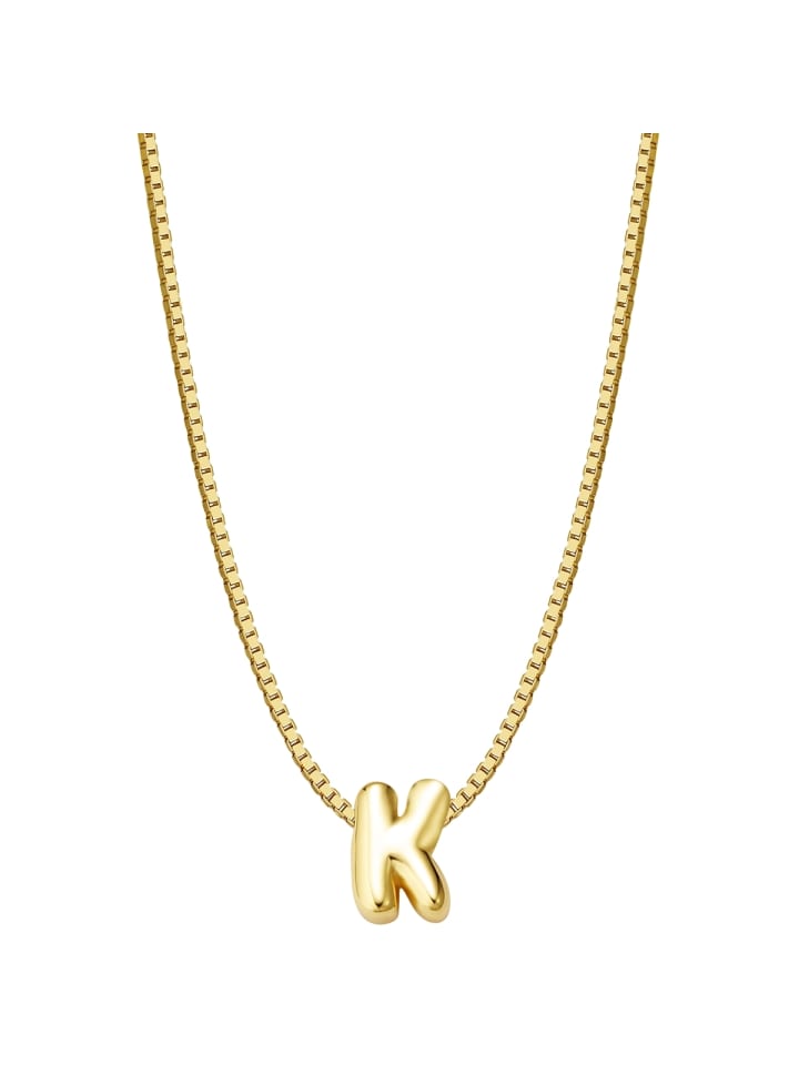 

Glanzstücke München Серебряное колье с буквой К в оправе из желтого золота