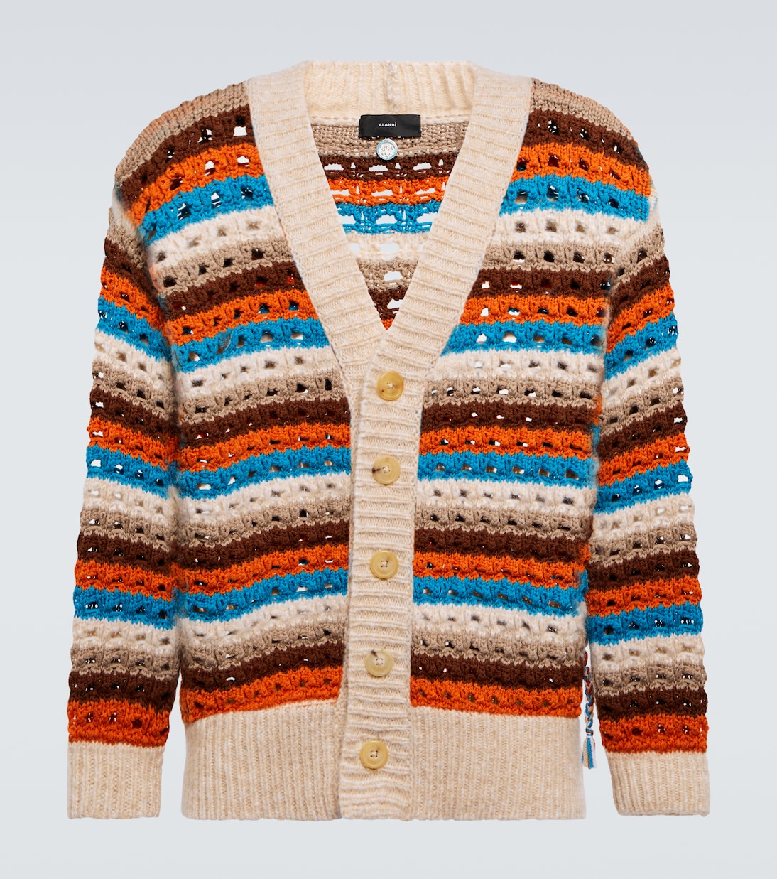 

Вязаный кардиган Dancing Light из смесовой шерсти Alanui, Orange Brown