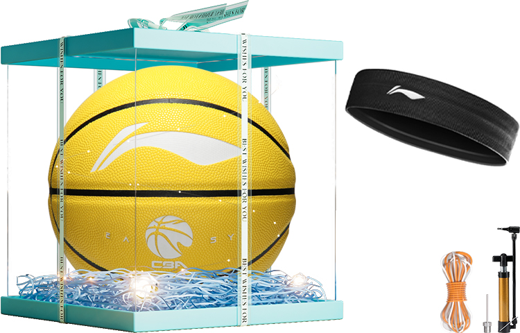 

LINING Баскетбольный мяч CBA Collection PU желтый размер 7 размер 5 тренировочный для детей