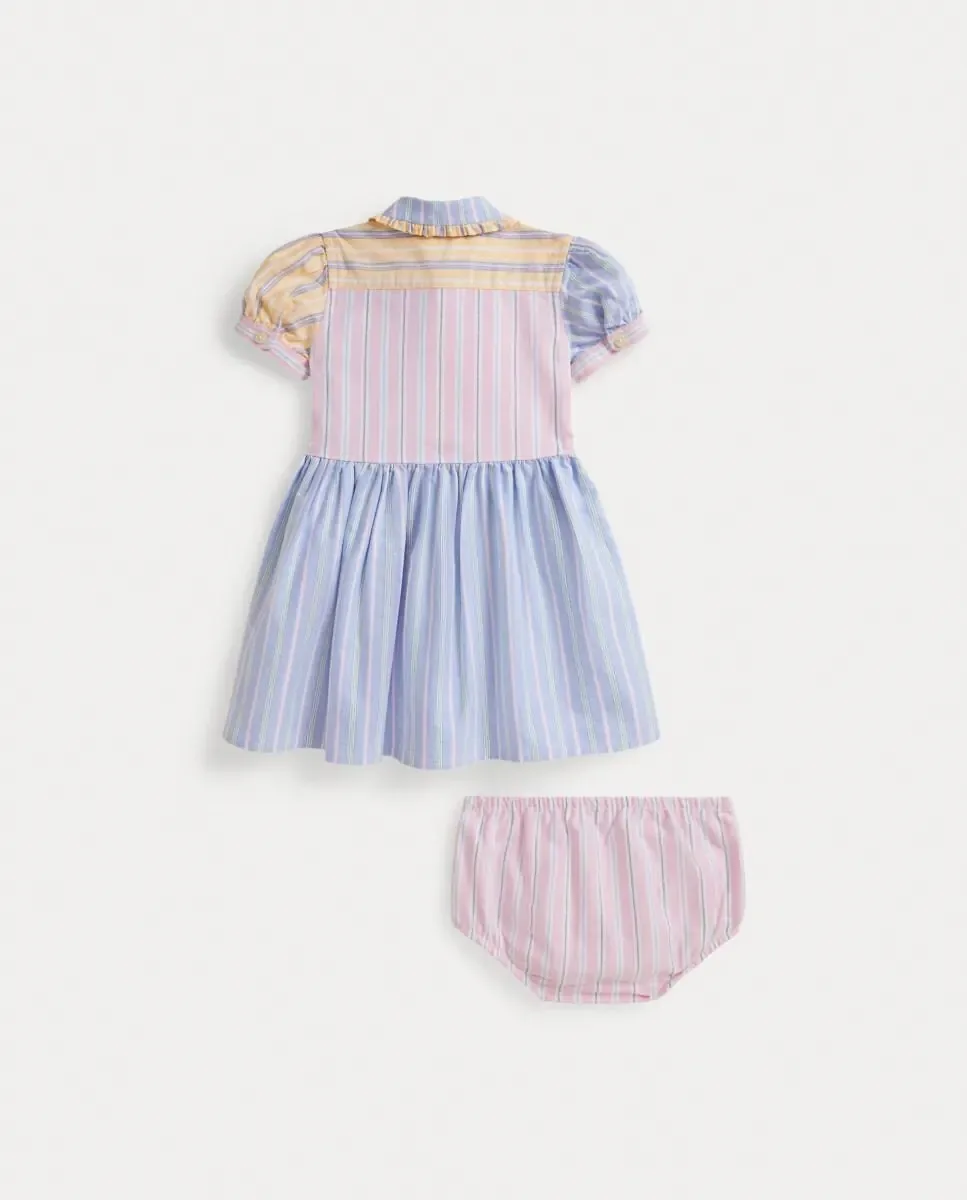 Платье для девочки младенца из пике с узором Оксфорд Polo Ralph Lauren, мультиколор — фото 2