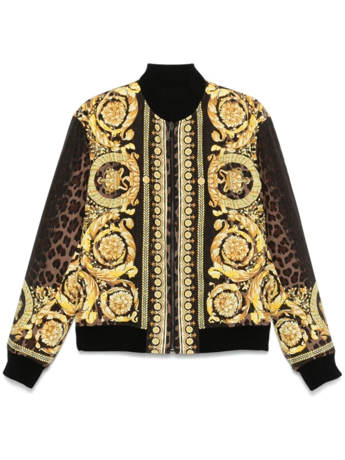 

Versace куртка-бомбер с принтом Barocco, черный
