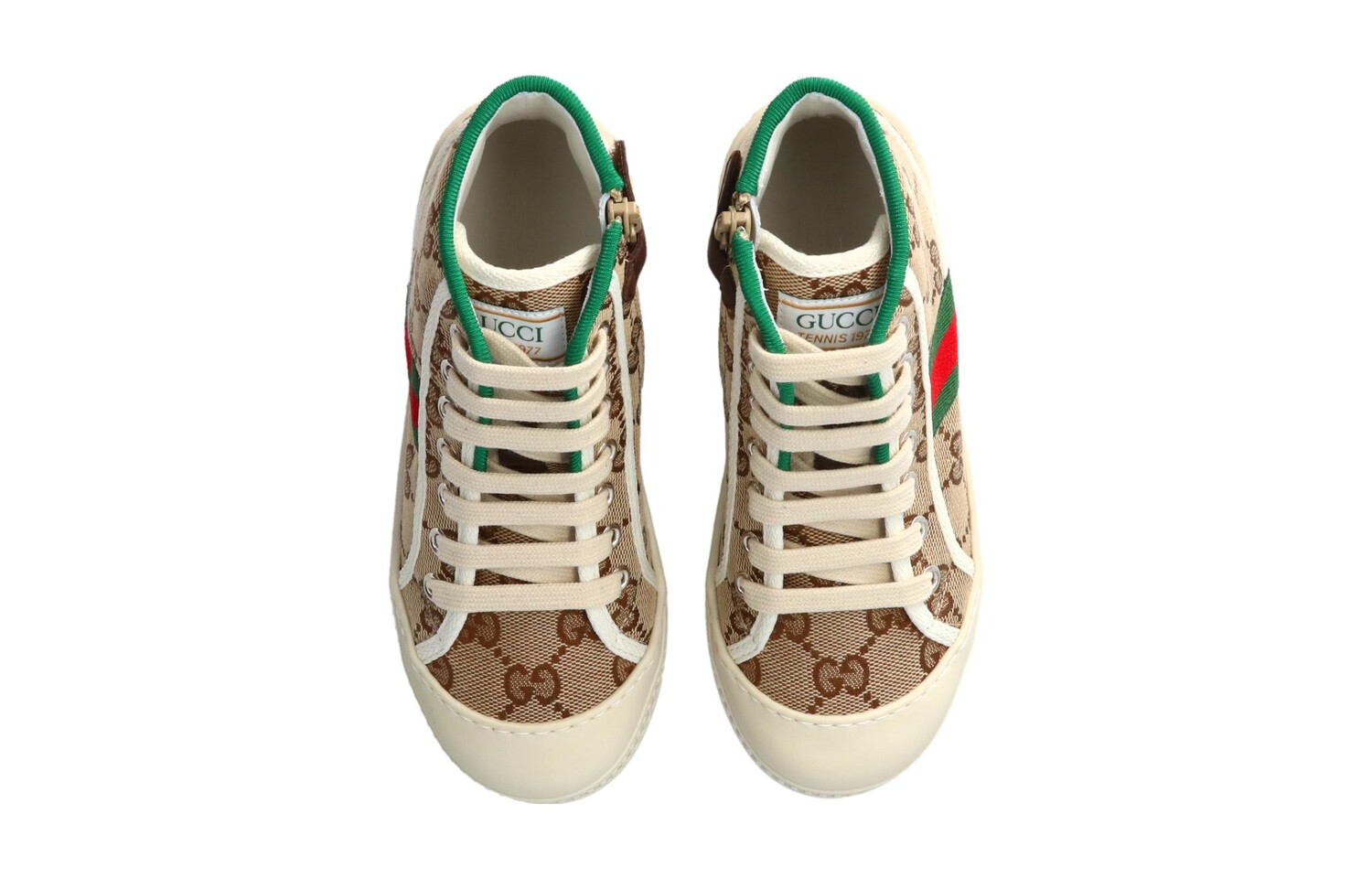 Кеды детские Gucci Tennis 1977, коричневый — фото 3