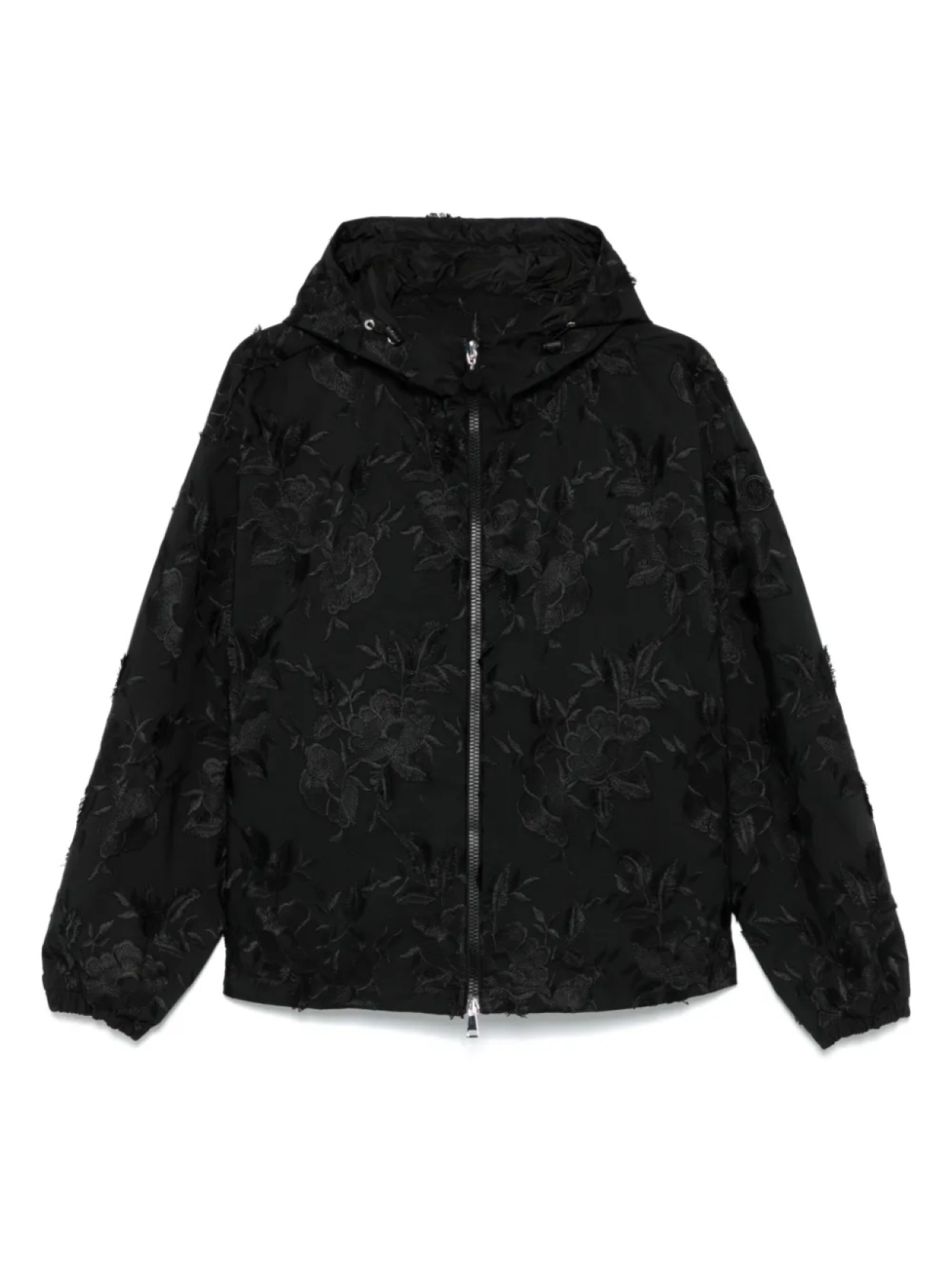 

Куртка с цветочной вышивкой Moncler, черный