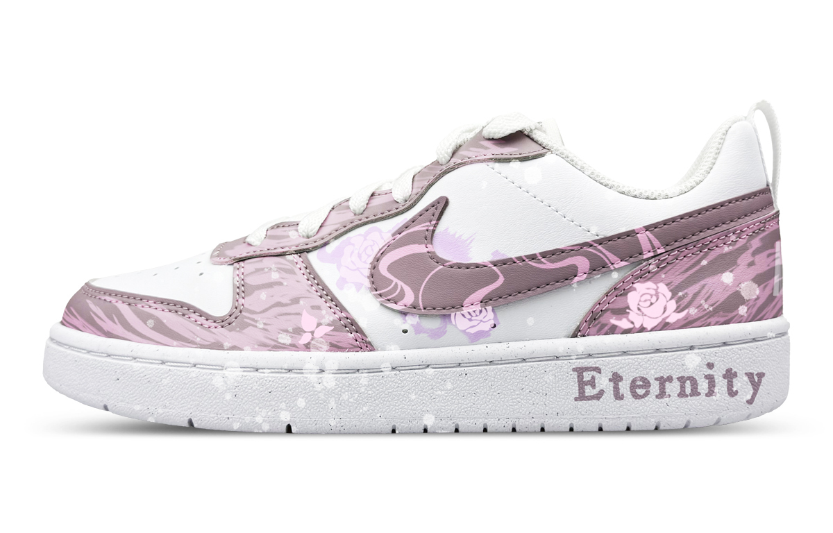 

Nike Court Borough Mianye Rose устойчивые к истиранию низкие детские скейтбординговые кроссовки Pink Unisex