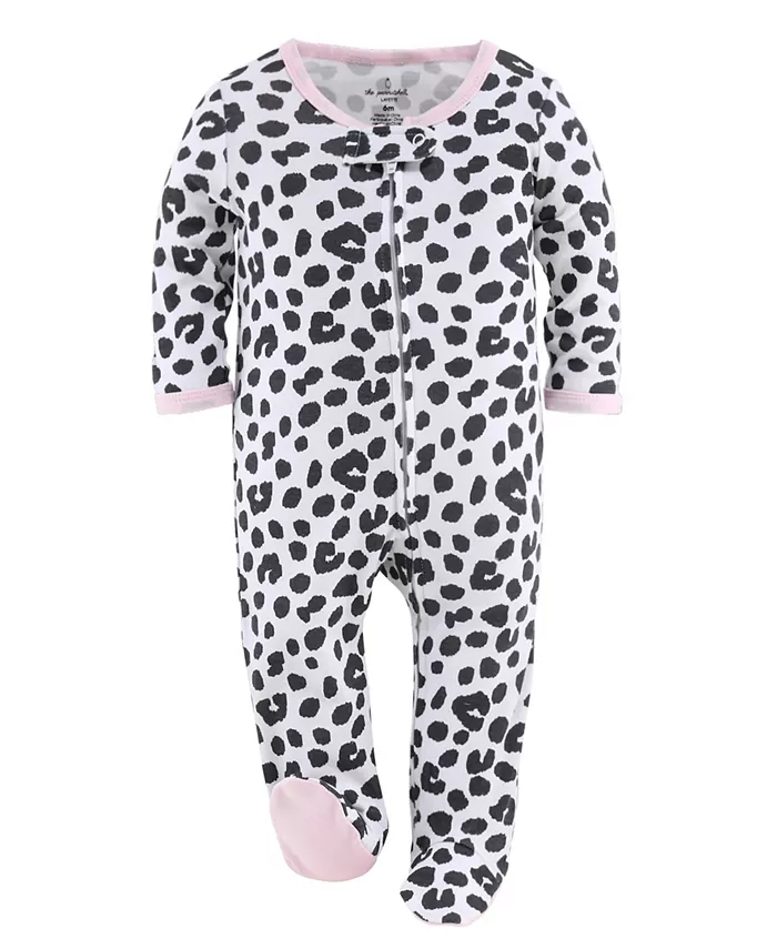 Комплект пижам Sleep n Play Footed для девочек, 6-9 месяцев, для новорожденных, 3 шт The Peanutshell, мультиколор — фото 2
