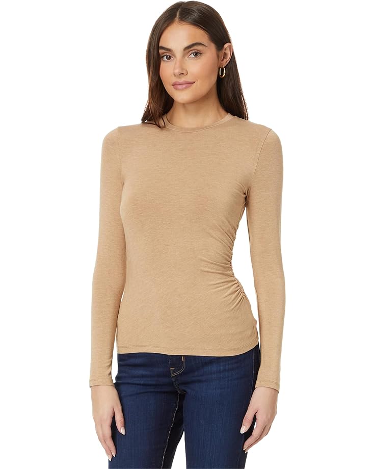 

Лонгслив Vince Side Drape Long Sleeve Crew, цвет Heather Cashew