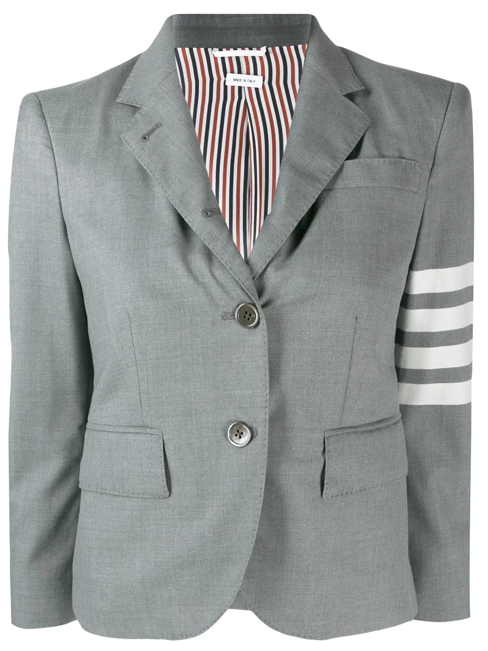 

Пиджак с полосками 4-Bar THOM BROWNE, серый