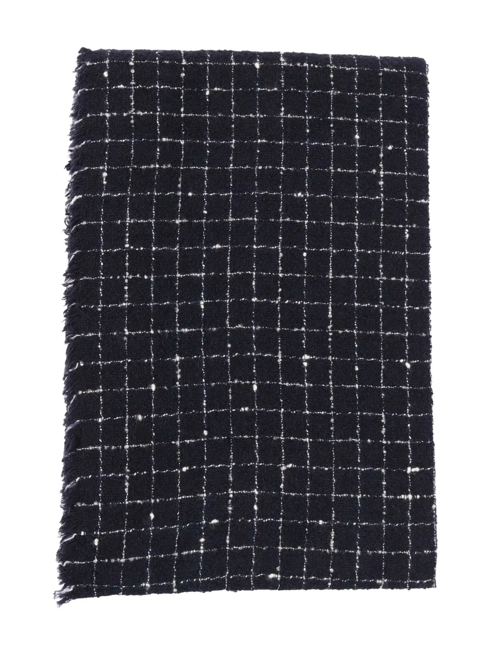 

Клетчатый шарф с бахромой Nicole Faliero Sarti, черный