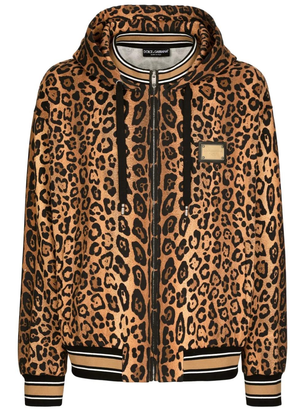 

Худи с леопардовым принтом DOLCE & GABBANA, коричневый