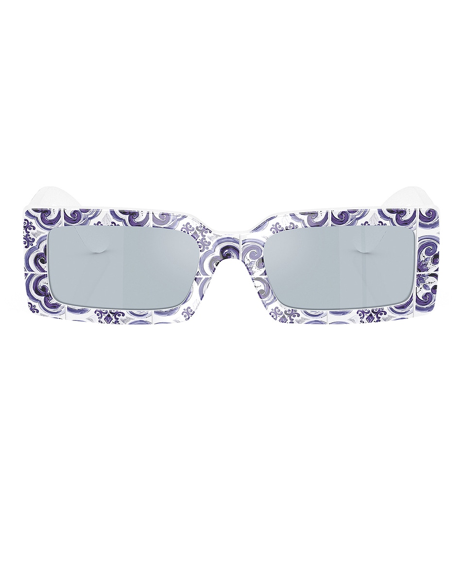 

Прямоугольные солнцезащитные очки Dolce & Gabbana, Blue Multi