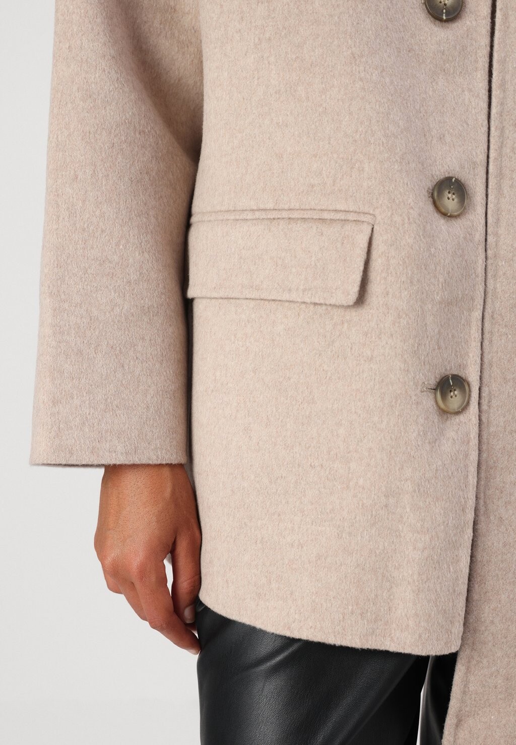 

Классическое пальто SLFPAM HANDMADE SCARF JACKET Selected Femme, кремовый