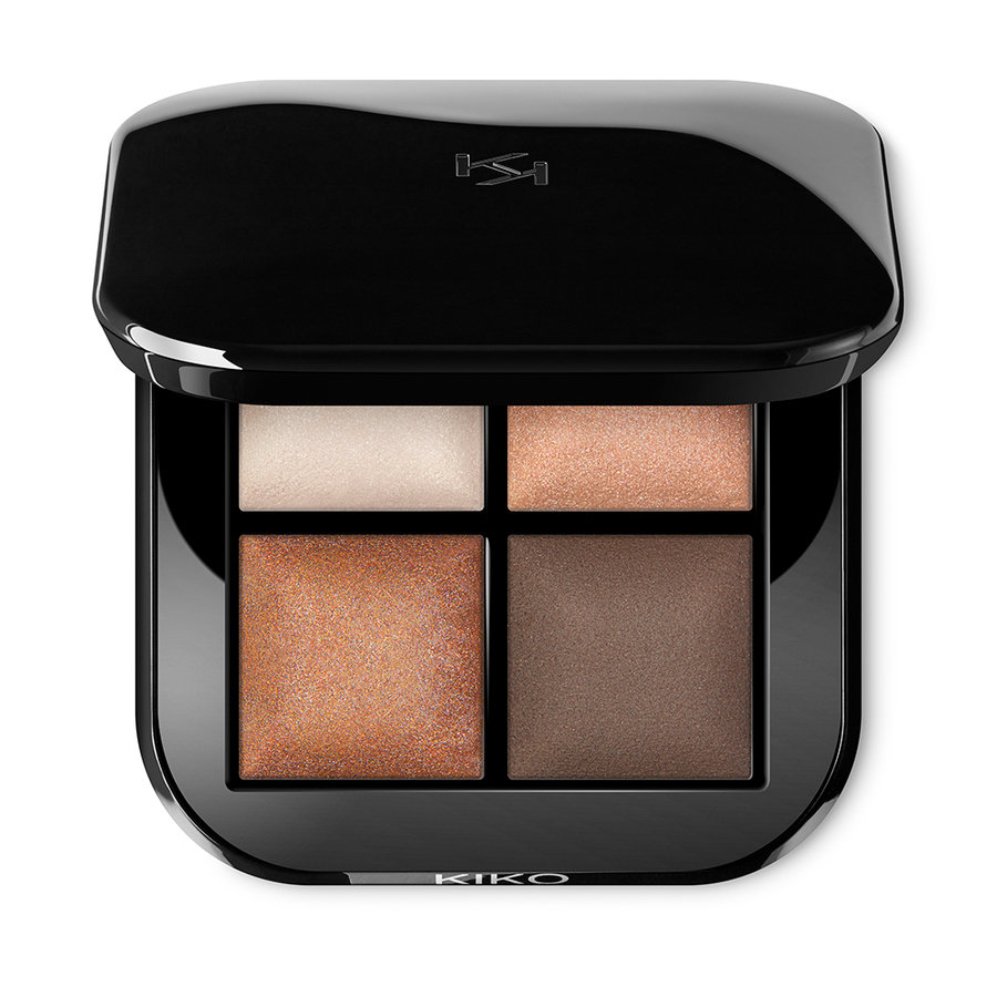 

KIKO Milano, палетка запеченных теней Bright Quartet Baked Eyeshadow Palette, палетка из четырех запеченных теней 01 Warm Natural Tones 3.2 г