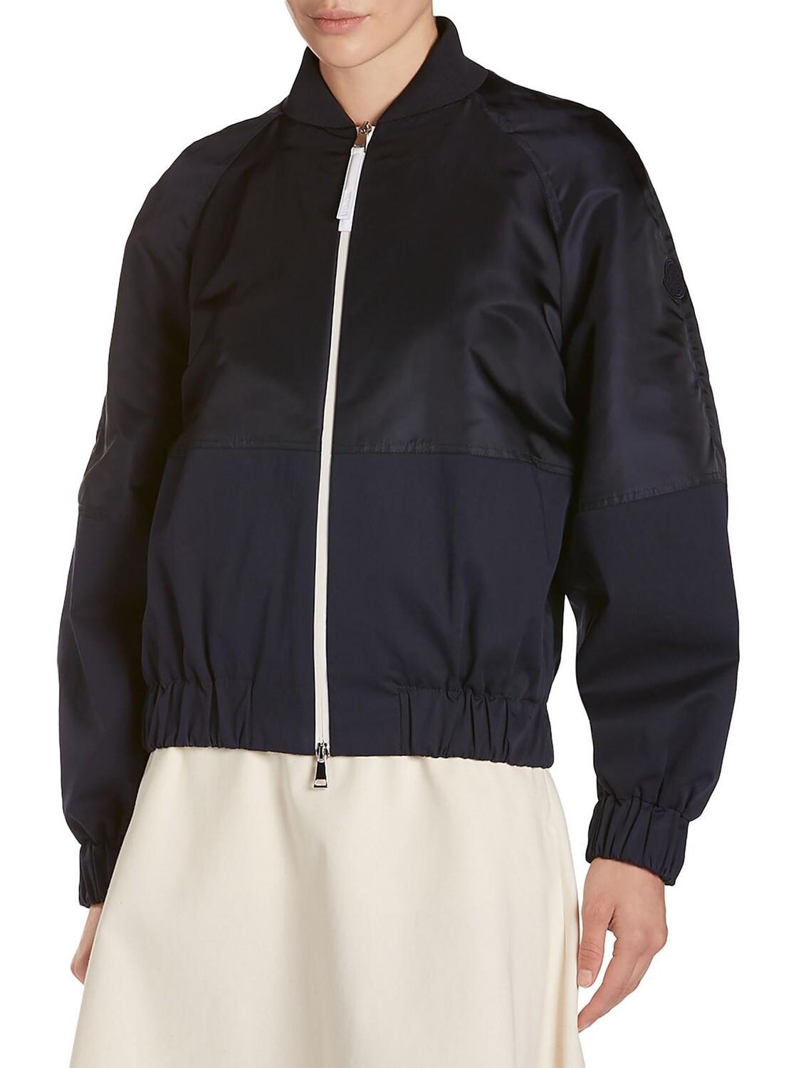 

Женский легкий короткий бомбер Gobie Moncler, темно-синий