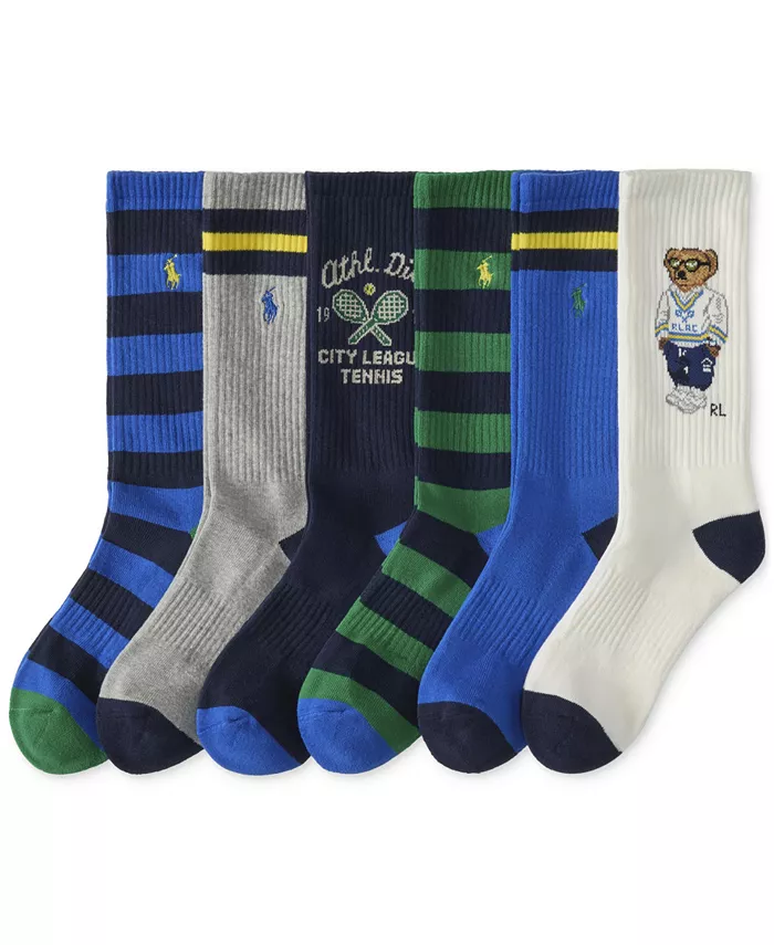 

Мужские носки Athletic Club Bear, 6 пар Polo Ralph Lauren, мультиколор