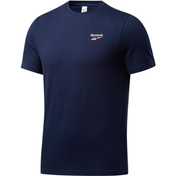 

Футболка унисекс темно-синяя Reebok, темно-синий
