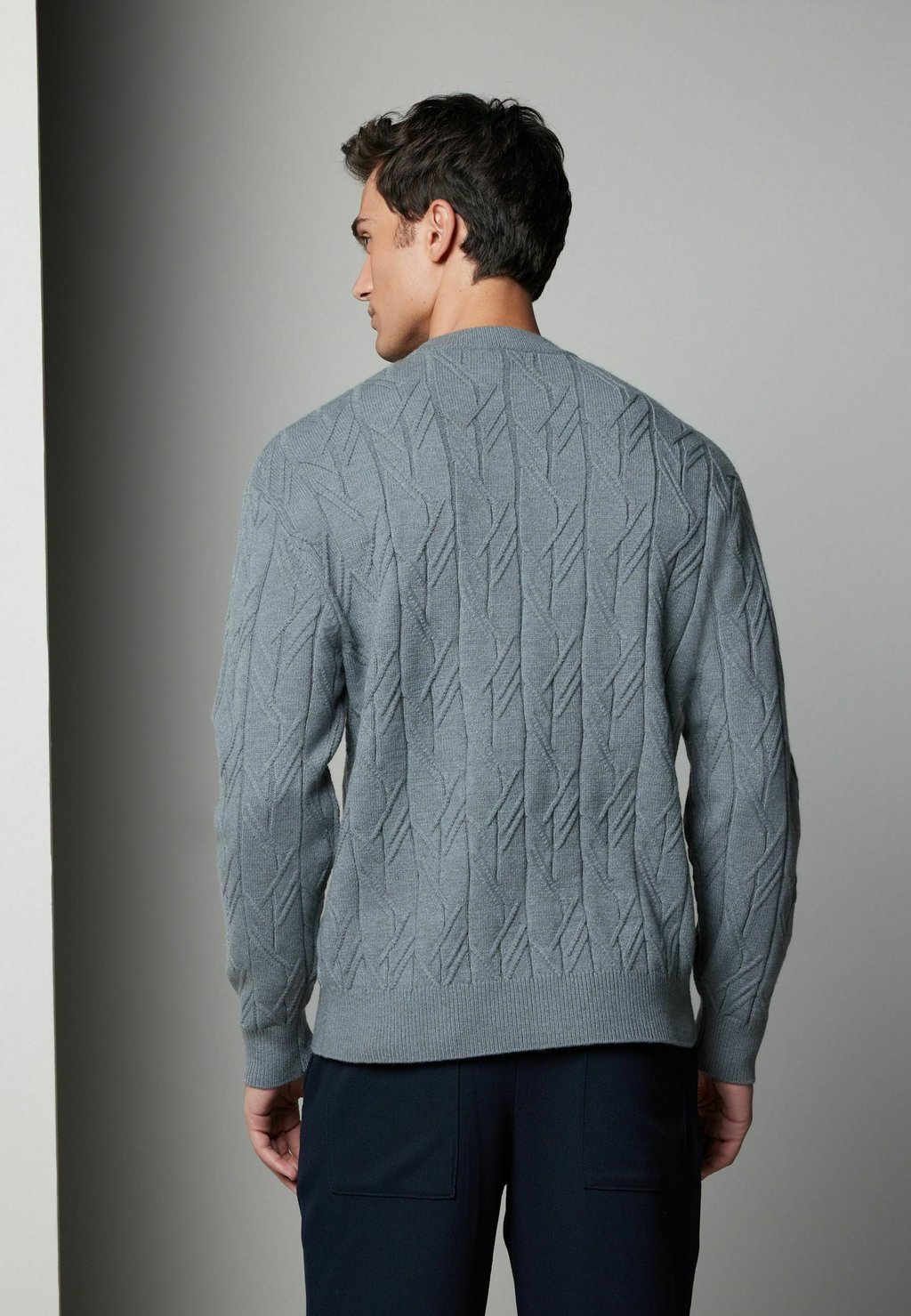 

Джемпер FIT TEXTURED STITCH Next, синий