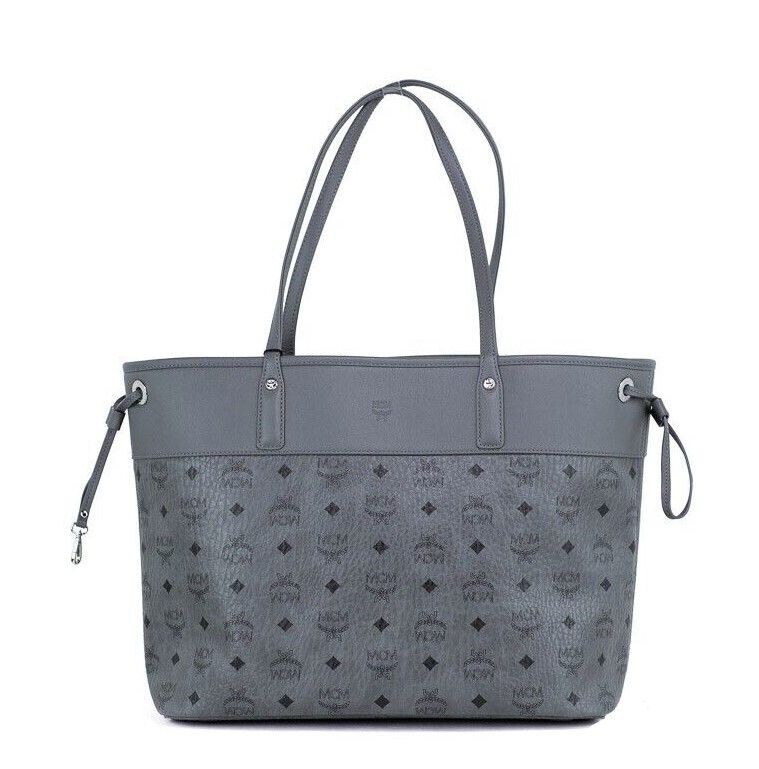 

Сумка-шоппер Aren Medium Dark Grey Mixed Visetos из кожи через плечо MCM