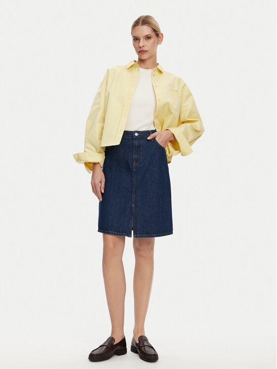 Джинсовая юбка обычного кроя WW0WW44390 Tommy Hilfiger, синий — фото 2