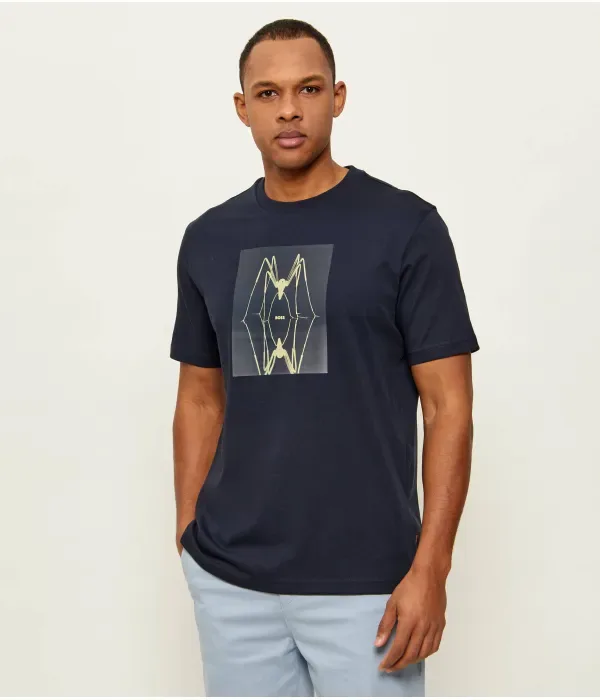 Футболка Te_Creature regular fit Boss Orange, темно-синий