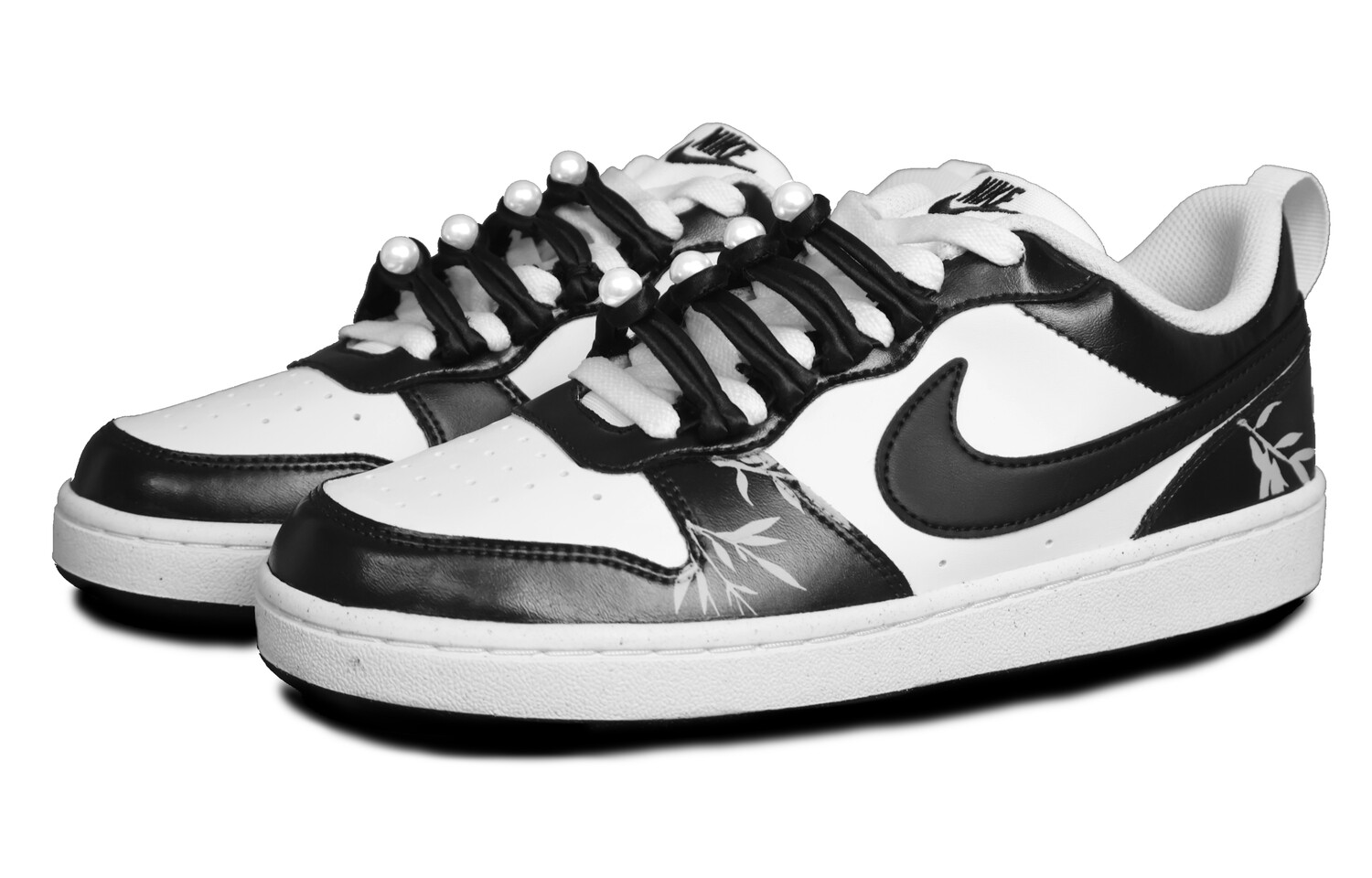 

Кроссовки Nike Court Borough Skateboard Shoes Women's Low-Top Black White Gray