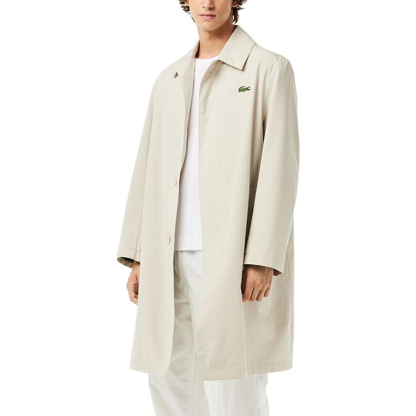 Тренчкот мужской светло-хаки Lacoste, хаки — фото 2